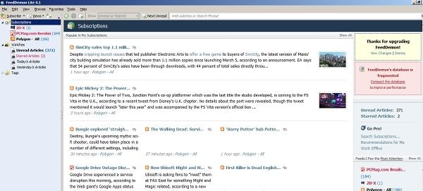Revisión de FeedDemon |  PCMag