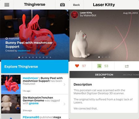 La aplicación Thingiverse llega al iPhone para hacer que la impresión 3D sea un poco más móvil