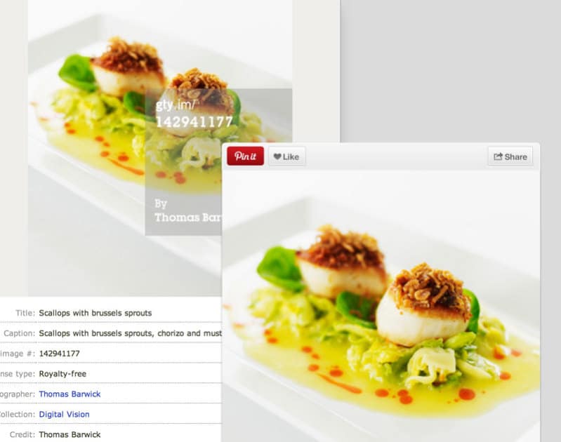 Pinterest, acuerdo de licencia de imágenes de Getty Ink