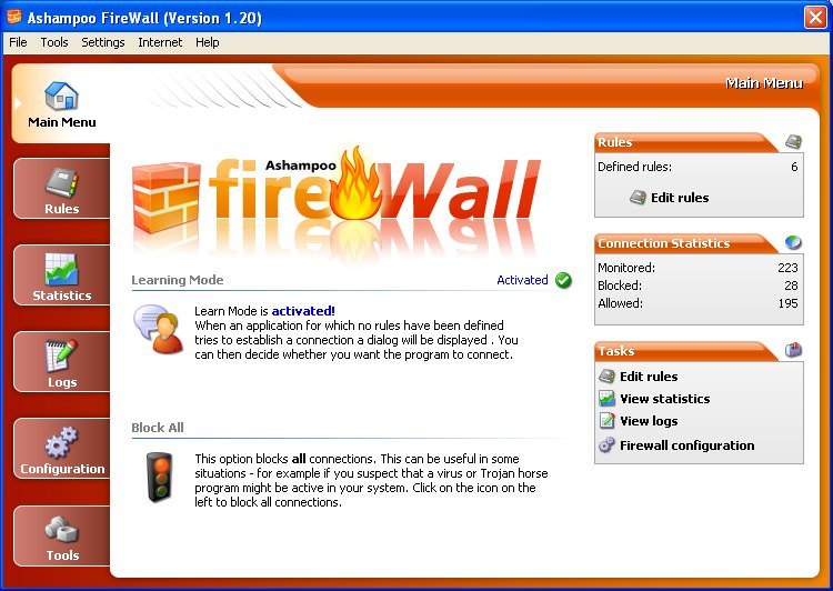 Revisión GRATUITA de Ashampoo FireWall |  PCMag