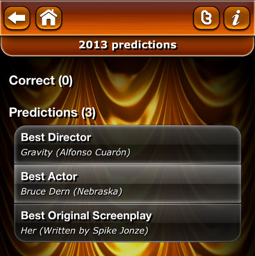 Guía de premios: Los Oscar (para iPhone)