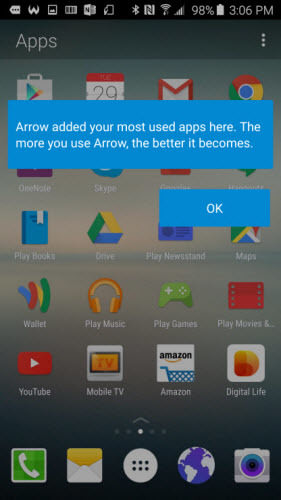 Lanzador de Android Arrow