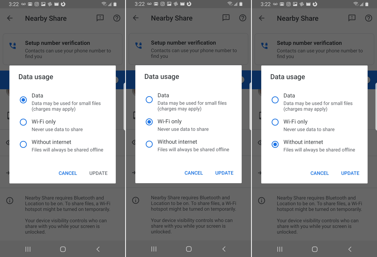 Cambiar la configuración de compartir