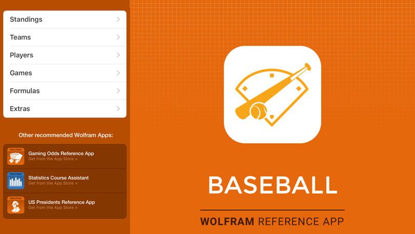 Revisión de la aplicación Wolfram Pro Baseball Stats Reference (para iPad)