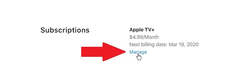 Pantalla de configuración de Apple TV +