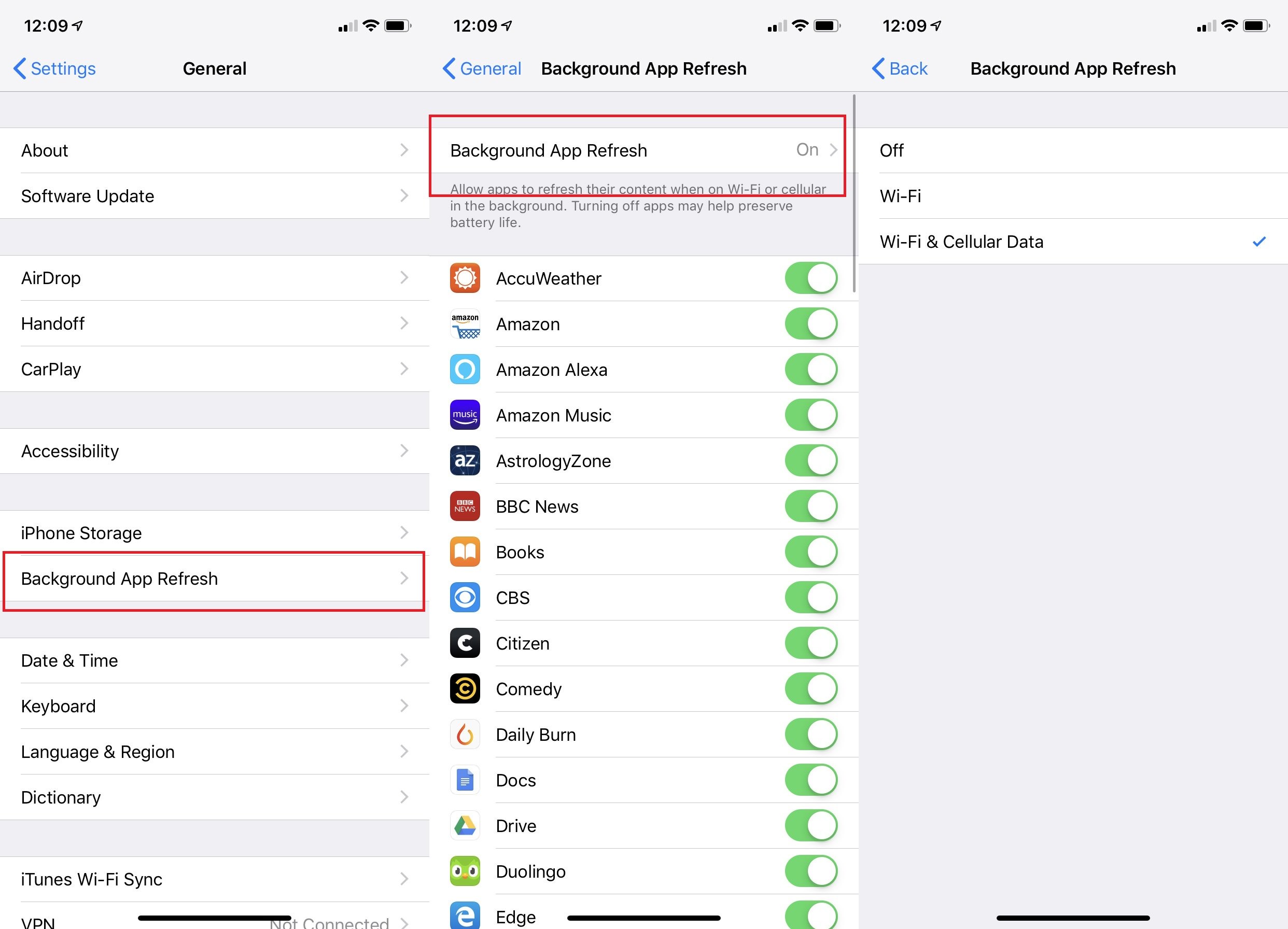 Actualización de la aplicación de configuración de iPhone