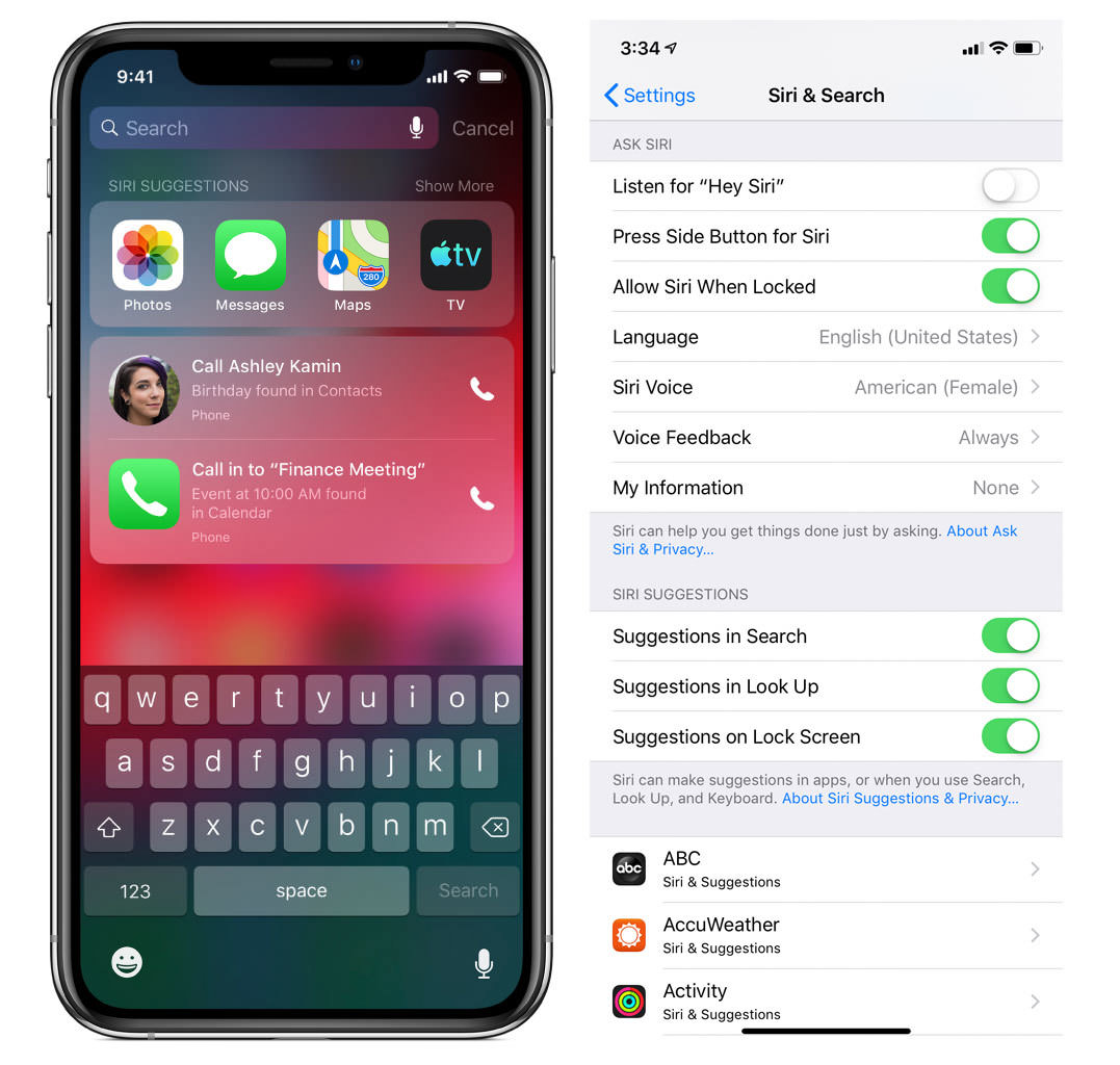 configuración de iPhone siri