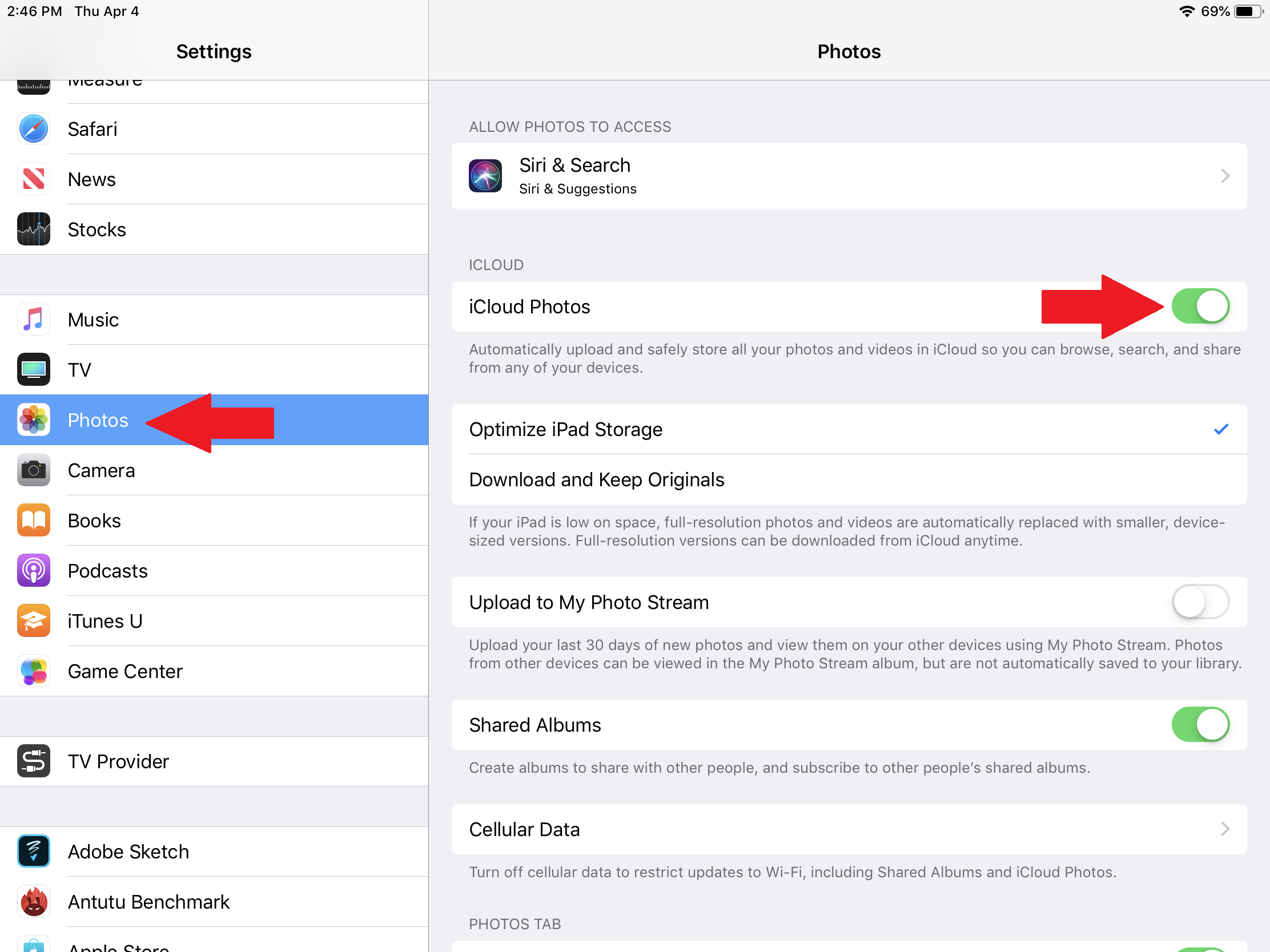 Configuración de iPhone icloud