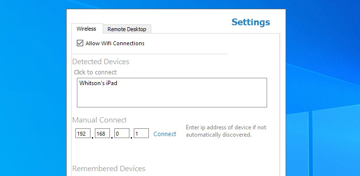 configuración de visualización de dueto