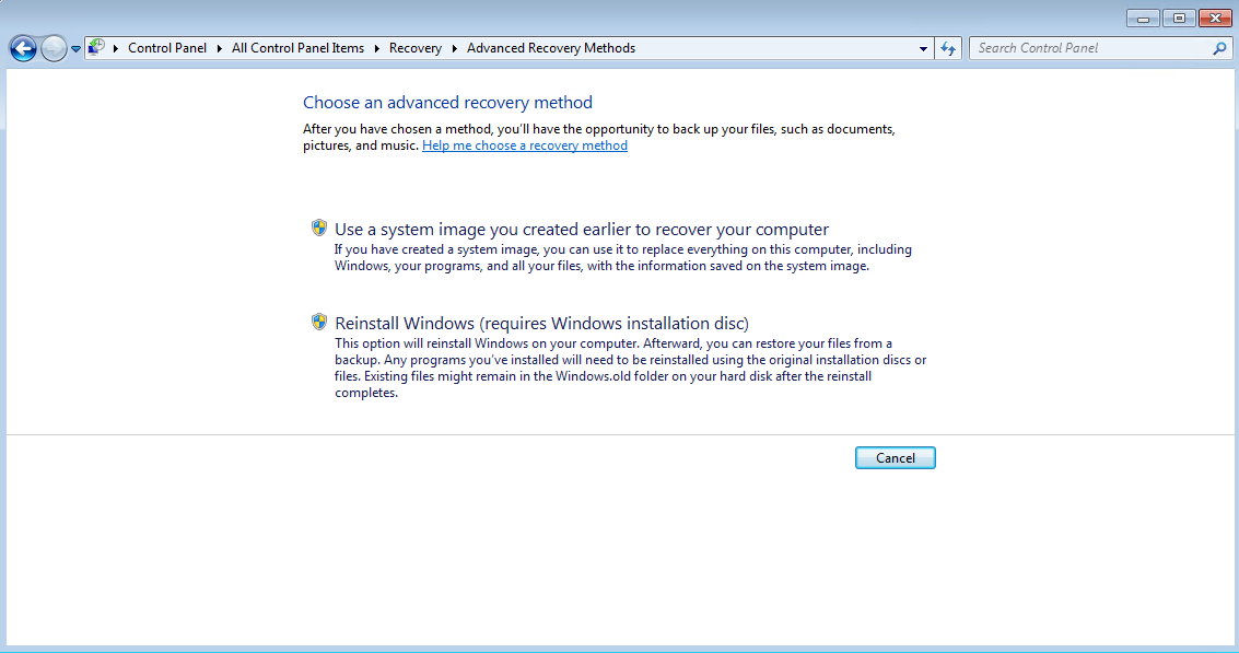 reiniciar windows 7