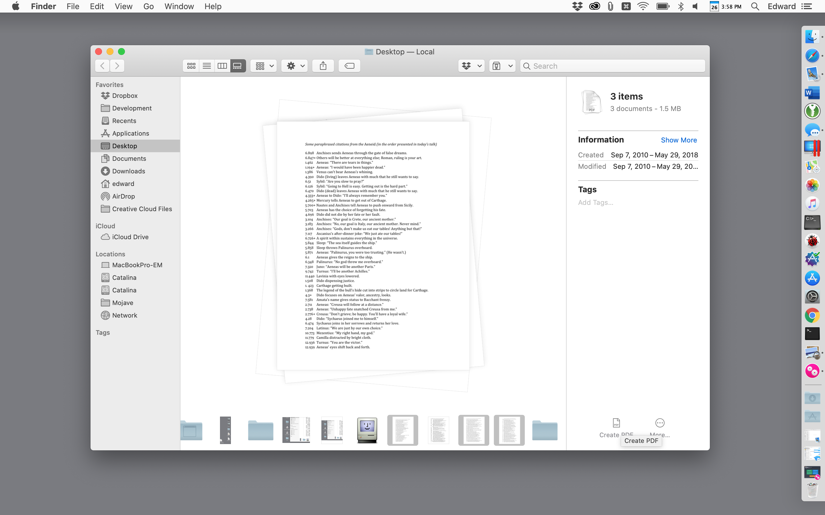 Usar Finder en Mac para combinar archivos PDF