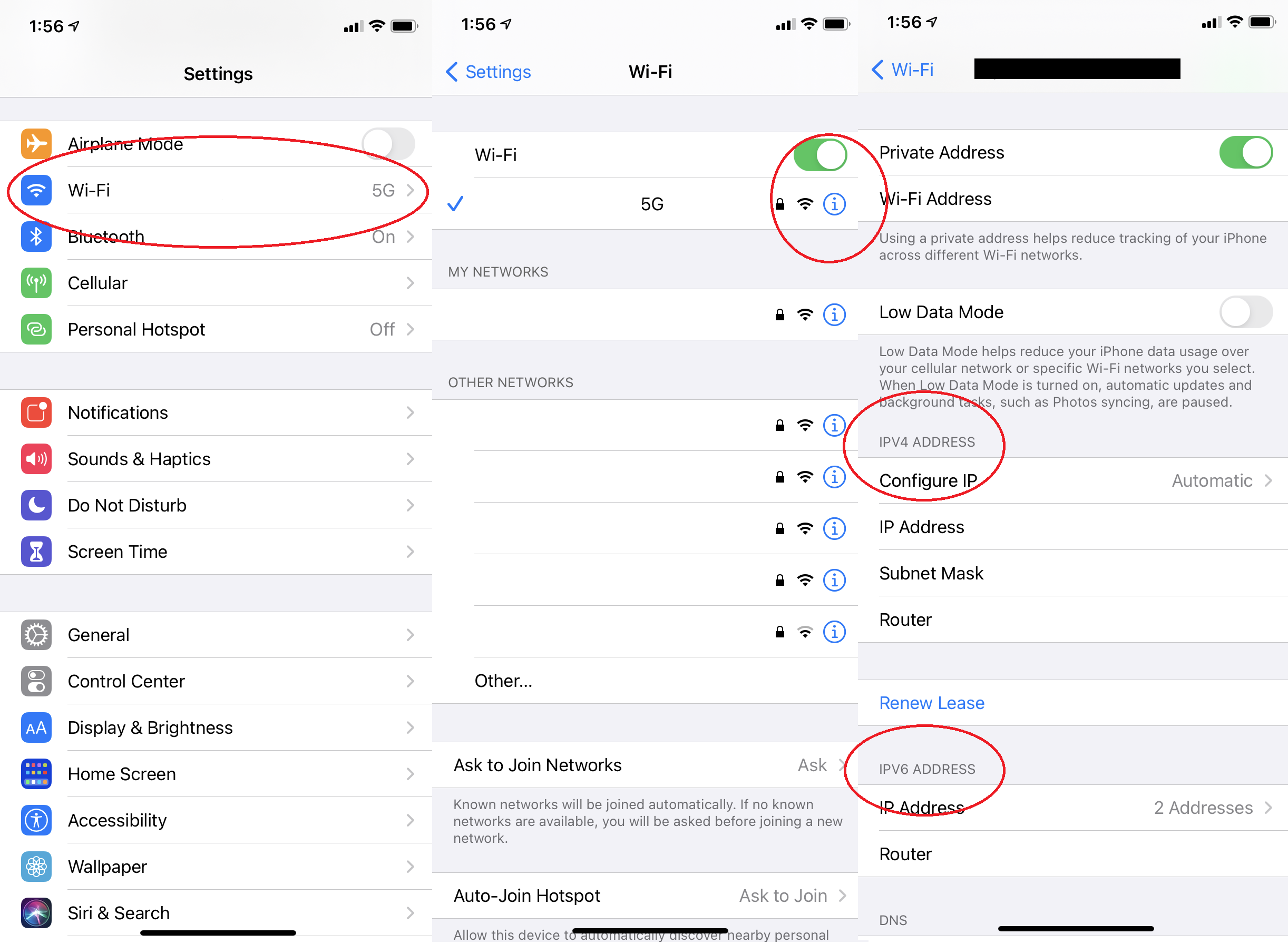 Dirección IP en iOS