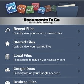 Revisión de Documents To Go 3.0 (para Android)