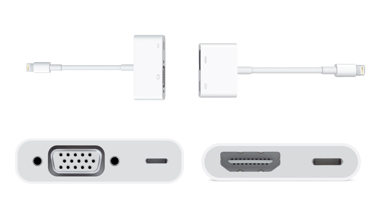 Adaptadores de iPhone HDMI y VGA