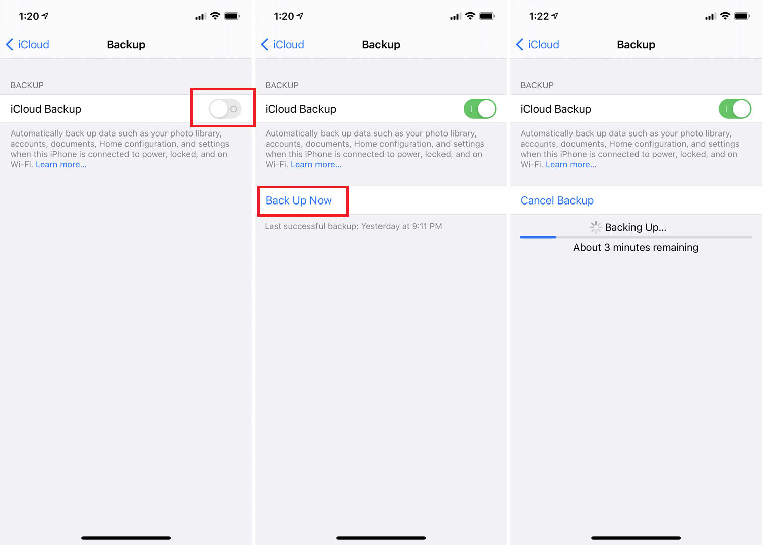 copia de seguridad de icloud