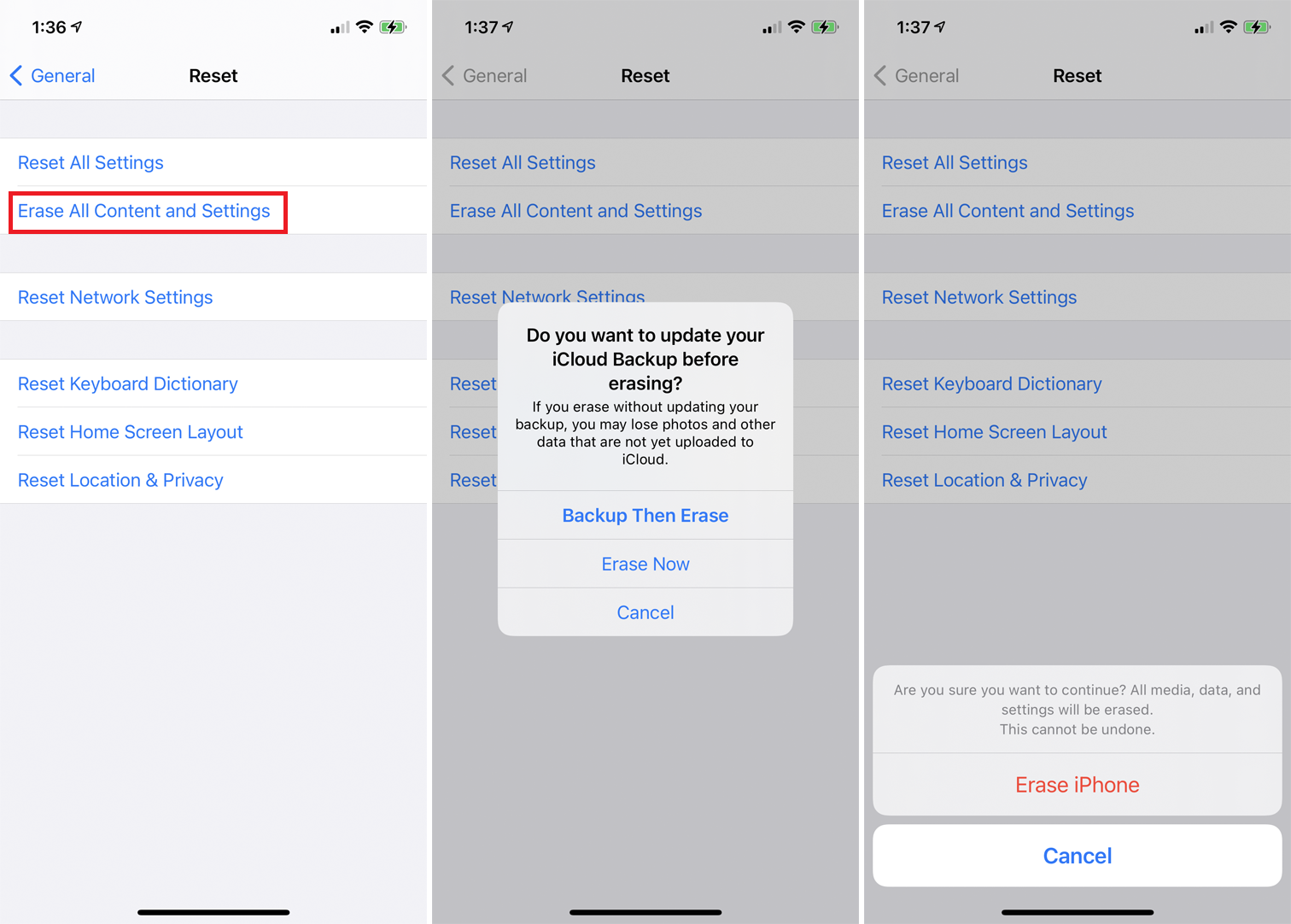 borrar contenido de iphone