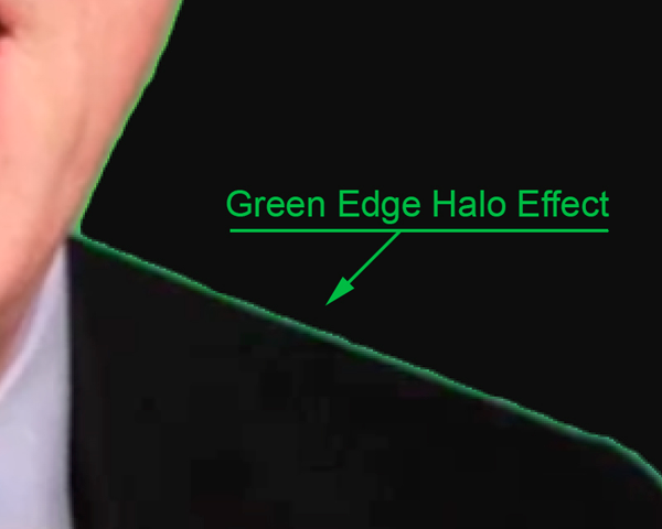Imagen del efecto de pantalla verde en una foto.